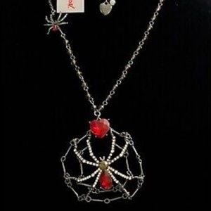 Betsey Johnson Spider Long Pendant Neckalce
